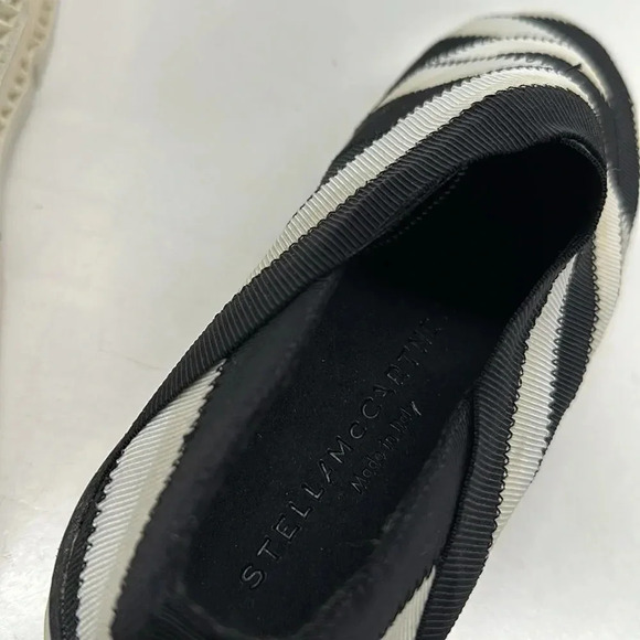 Stella McCartney Platform Sneakers Shoes Slip On Stretch Black White Size 36 / 6 - Picture 8 of 11